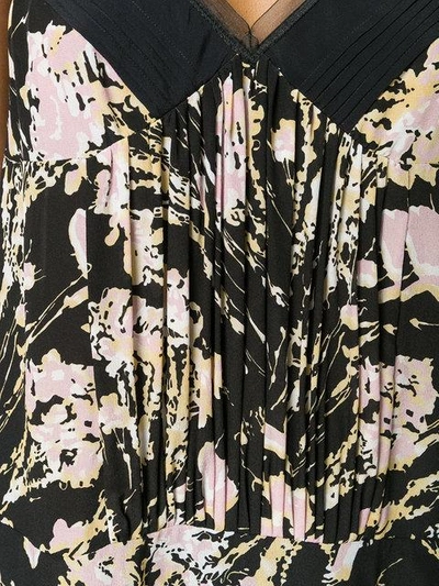 Shop N°21 Floral Print Pleated Midi Dress In Multicolour