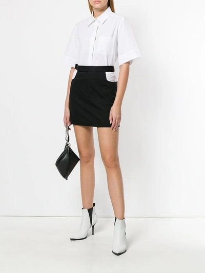 Shop Helmut Lang Cut Out Skirt - Black