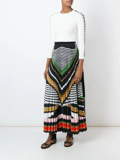 Shop Mary Katrantzou 'pelar' Pleated Maxi Skirt In Multicolour