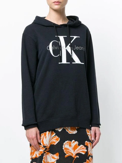 Shop Calvin Klein Jeans Est.1978 Logo Hooded Sweatshirt