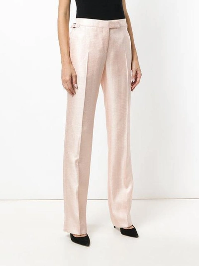 Shop Tom Ford Tab Front Creased Dress Pants In Pink