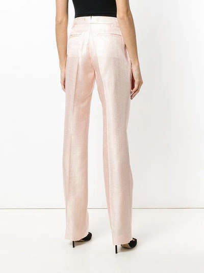 Shop Tom Ford Tab Front Creased Dress Pants In Pink