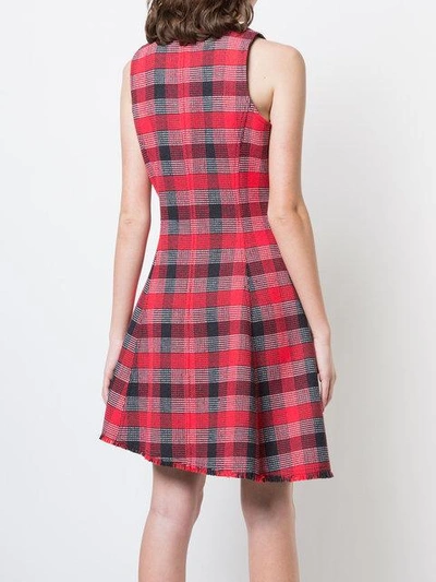 Shop Derek Lam 10 Crosby Sleeveless Button-down Asymmetrical Dress - Red