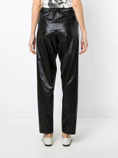 zipped straight trousers