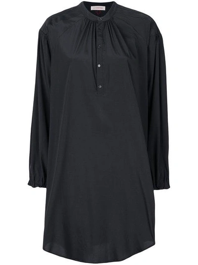 Shop A.f.vandevorst Oversized Mandarin Collar Shirt In Black