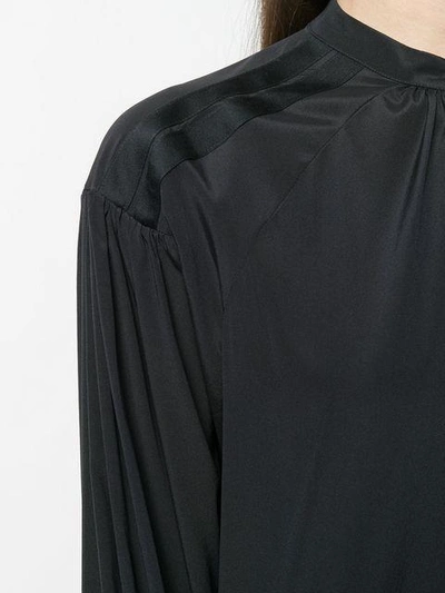 Shop A.f.vandevorst Oversized Mandarin Collar Shirt In Black