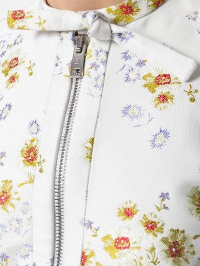 Shop Giambattista Valli Floral-brocade Jacket In White