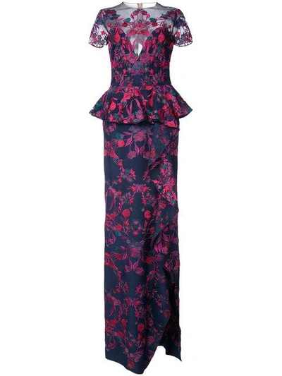 floral embroidered maxi dress