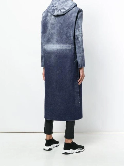Shop Alyx Oversized Button Coat In Blue