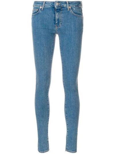 Shop Off-white Jeans Mit Print In Blue