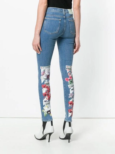 Shop Off-white Jeans Mit Print In Blue