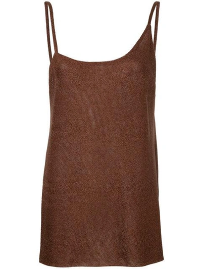 Shop Kacey Devlin Asymmetric Side Split Camisole - Brown