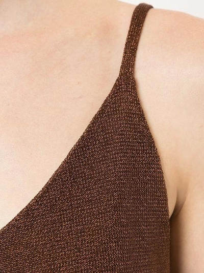 Shop Kacey Devlin Asymmetric Side Split Camisole - Brown