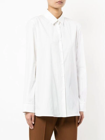 Shop Jil Sander Long Sleeved Shirt In White