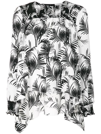 Shop Sonia Rykiel Palm Print Top - Black