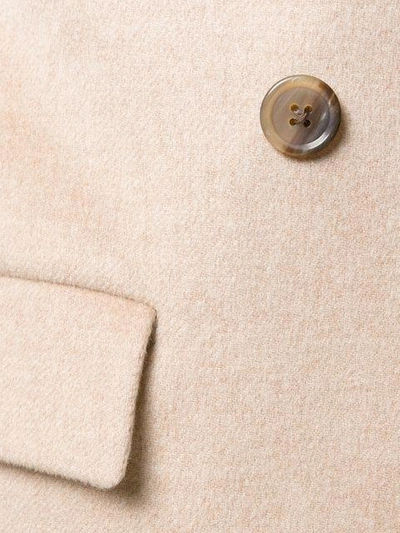 Shop Joseph Double Breasted Coat In Neutrals