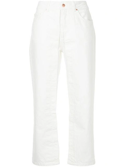 Shop Aalto Cropped Flared Jeans In White