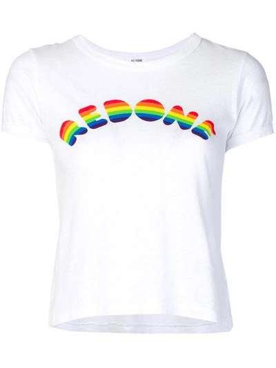 Shop Re/done Rainbow Logo T-shirt