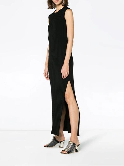 Shop Simon Miller Tali Sleeveless Ribbed Maxi Dress In Black