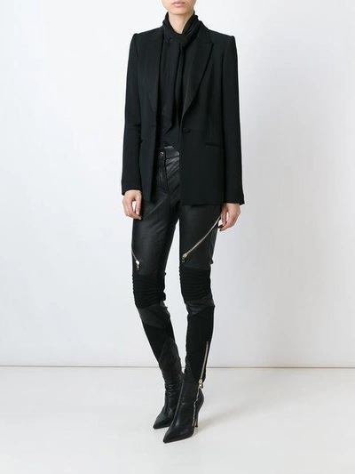 Shop Givenchy Zipped Biker Trousers In Black