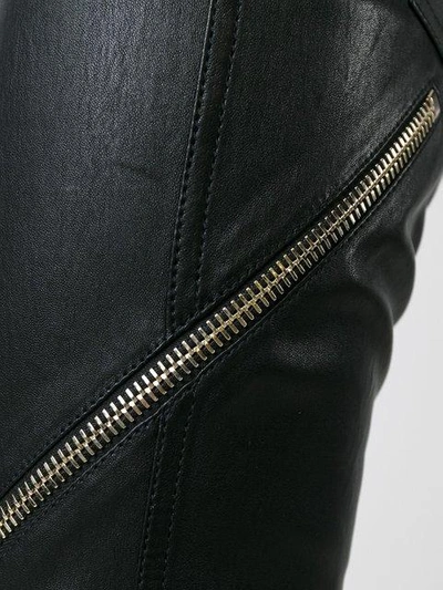 Shop Givenchy Zipped Biker Trousers In Black