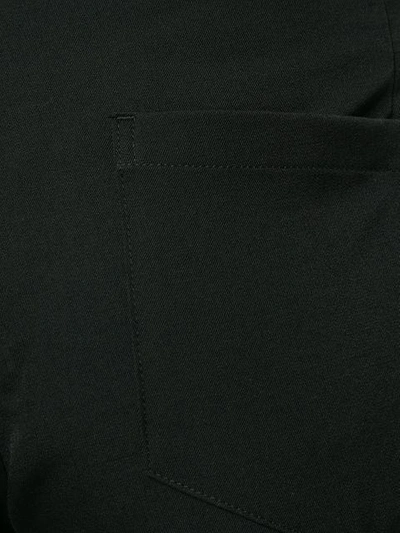 Shop Yohji Yamamoto Slit Detail Cropped Trousers In Black