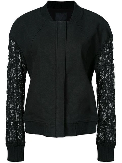 Shop Thomas Wylde Lace Sleeves Jacket - Black