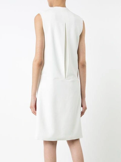 Shop Adam Lippes Sleeveless Wrap Dress In White