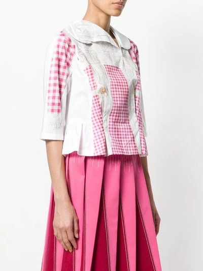 checked blouse