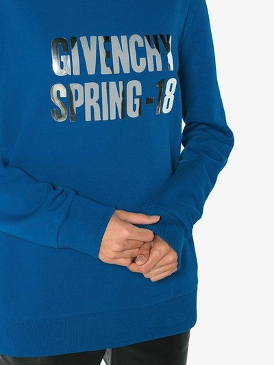Shop Givenchy Metallic Logo Sweatshirt