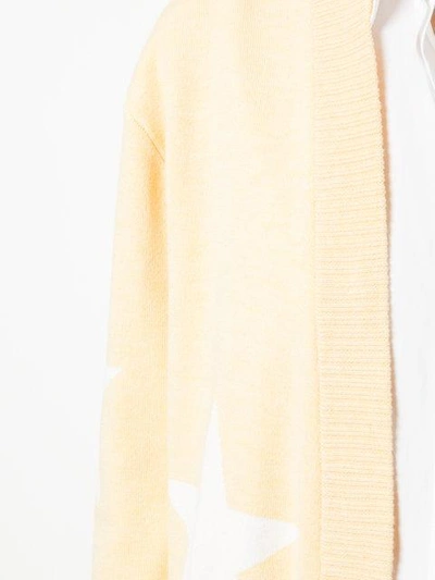 Shop Guild Prime Star-intarsia Longline Cardigan - Yellow