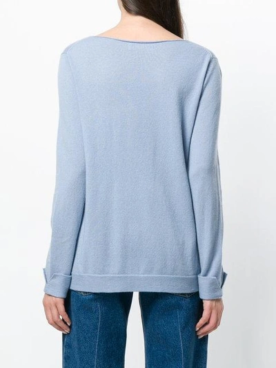 Shop Hemisphere Round Neck Jumper - Blue