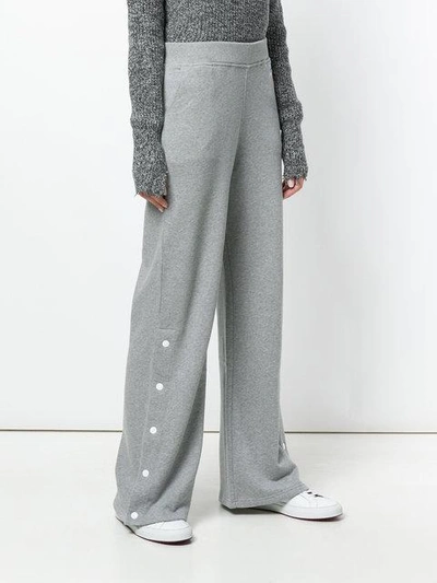Shop Courrèges Flared High-waist Trousers In Grey