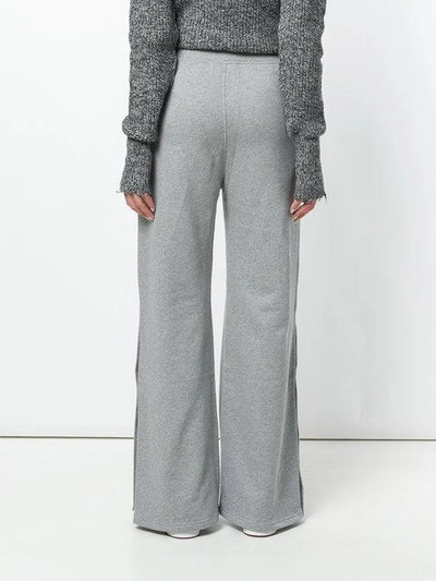 Shop Courrèges Flared High-waist Trousers In Grey
