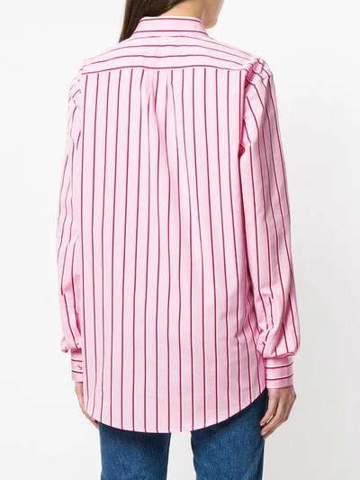 Shop Off-white Striped Shirt - Pink