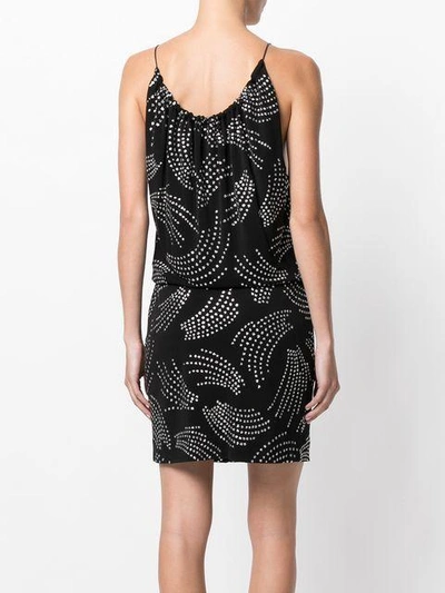 Shop Saint Laurent Metallic Embroidered Dress In Black