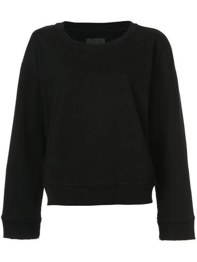 Shop Rta Distressed Detail Sweatshirt - Black