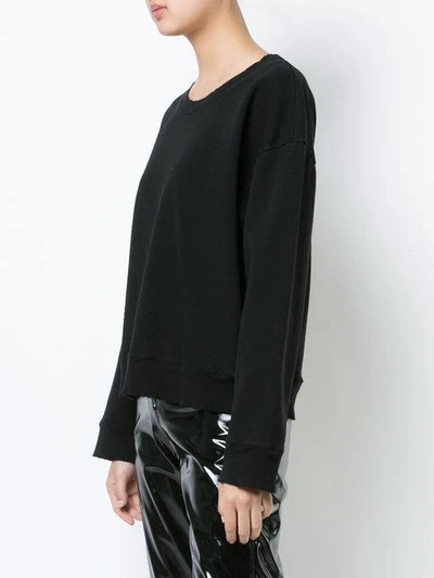 Shop Rta Distressed Detail Sweatshirt - Black