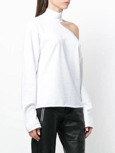 Shop Rta Cold Shoulder Sweatshirt - White