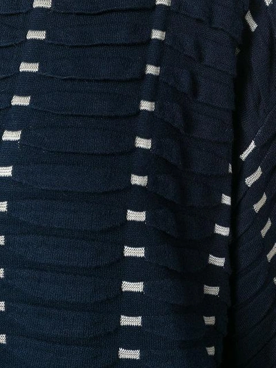 Shop Emporio Armani Open Front Cardigan In Blue