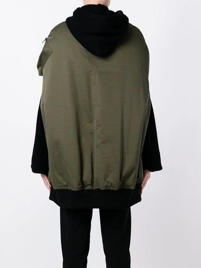 Shop Erika Cavallini Oversized Sleeveless Bomber Jacket - Green
