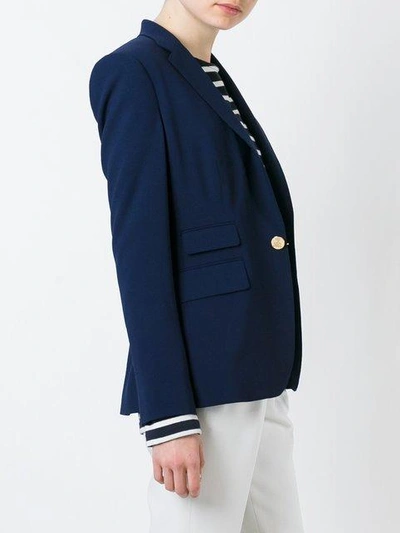 Shop Ralph Lauren One Button Blazer - Blue