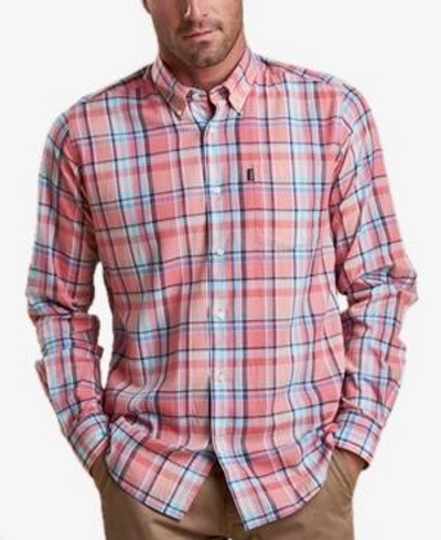 Shop Barbour Men's Bram Plaid Shirt In Pink