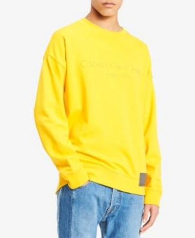 Shop Calvin Klein Jeans Est.1978 Men's Oversized Sweatshirt In Spectra Yellow