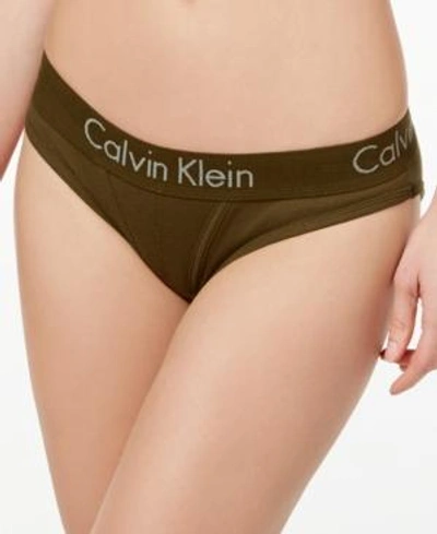 Shop Calvin Klein Body Bikini Panty Qf4510 In Rifle Green