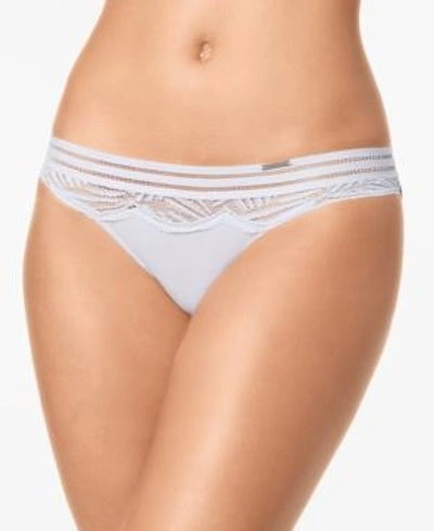 Shop Calvin Klein Perfectly Fit Sheer Lace Bikini Qf4373 In Bliss