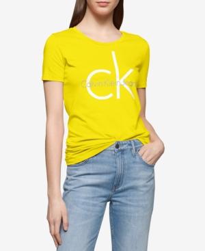 yellow calvin klein t shirt