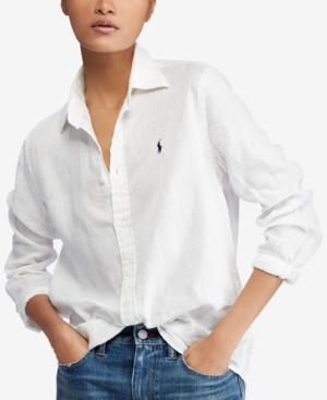 white polo linen shirt