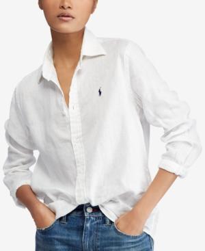 ralph lauren women's linen shirts