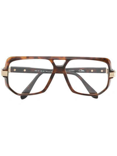 Shop Cazal 627 Glasses - Brown